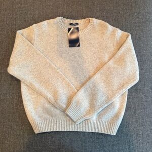 Brandy Melville Cream Knit Crewneck Sweater